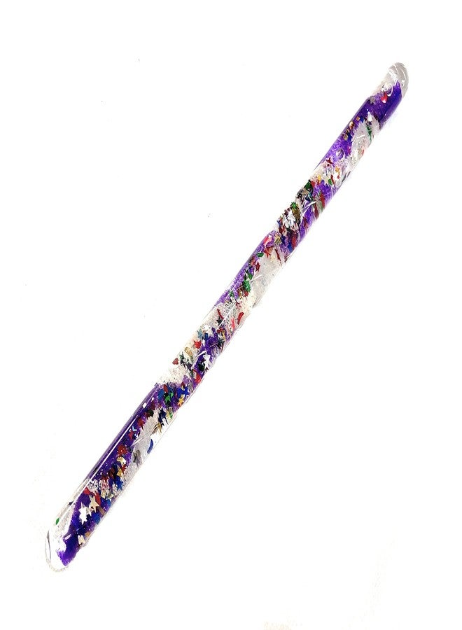 STAR MAGIC Experience Enchanting Motion Jumbo Spiral Glitter Wand Sparkling Glitter Action Sensory Toy for Kids and Adults Talking Stick Mesmerizing Visuals for Parties and Events!(Purple/White) - Image 3